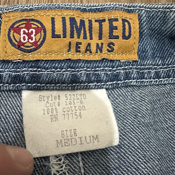 Vintage Limited Jeans Denim Skort Size Medium Zipper‎ Back Button Front Skort - Picture 11 of 11